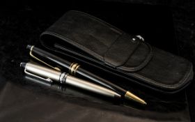 Montblanc Meisterstück Classique Gold Plated Ballpoint Pen, in black and gold,