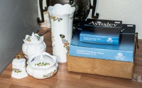 Collection of Aynsley Bone China, comprising two Cottage Garden sweet dishes,