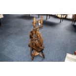 Old English Vintage Spinning Wheel, in full working order, measures 41" tall x 18" wide.