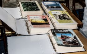 Railway Interest - Five Volumes of 'Legendary Trains', loose leaves housed in folders,