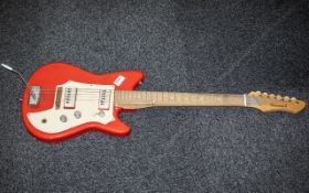 Futurama II Electric Guitar, red and cream, from the 1960s.