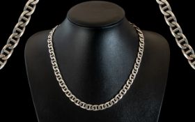 A Vintage Sterling Silver Link Chain Necklace, Good Design and Excellent Clasp.