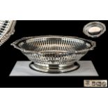 Edwardian Period 1907 - 1910 Large and Impressive Sterling Silver Footed Fruits Bowl,