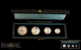Queen Victoria - 1897 Box of 4 Uncirculated ( Mint ) Maundy Silver Coins, Original Box.