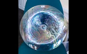 Contemporary John Chipperfield Large Studio Glass Dish with abstract decoration, John Chipperfield