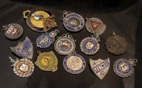 Mixed Lot of Silver Medals, awarded for swimming, football, music and drama, Masonic, Fleetwood A C,