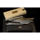 Collection of Vintage Pens & Pencils, comprising a boxed grey ballpoint pen,