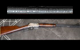 Winchester Model 9422M Cal 22 Mag Lever Action Rifle, Walnut Stock with Straight Grip.