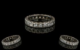 Platinum - Diamond Set Full Eternity Ring.