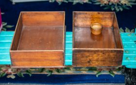 Two Wooden Document Boxes, believed to be from British Rail, measuring 10" x 15",