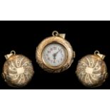 Antique Period - Attractive and Quality 14ct Gold Ladies Small Watch of Round Form, Mechanical