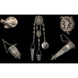 Victorian Period ( Mid ) Superb Sterling Chantelaine with Superb Accessories.