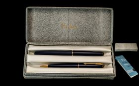Parker ' 17 ' Boxed Set of Fount Pen and Propelling Pencil with Parker Instruction Booklet.
