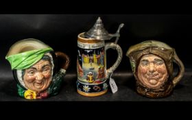 Two Toby Jugs, Royal Doulton 'Sairey Gamp' and 'Friar Tuck' No. 862066, both approx.