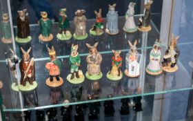 Royal Doulton 'Bunnykins' Figures, comprising Robin Hood, Friar Tuck, Sheriff of Nottingham,