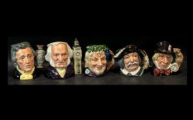 Collection of Five Royal Doulton 4" Toby Jugs, comprising 'Sir Henry Doulton' D6703,