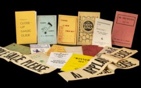 Magician's Interest - A good collection of antique magic books and ephemera. Davenport magic trick