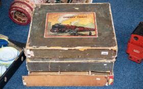 Three Vintage Hornby Boxes, no contents, boxes original, 17'' x 21''.