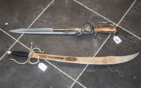 Military Interest - Two Replica Swords, decorative only,