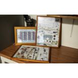 War Interest - Two Framed World War II 50th Anniversary Pictures, depicting planes, parachutes,