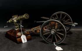 Military Interest WWI Machine Gun Model. Dahlgren 1861.