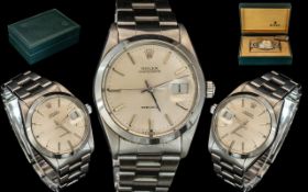 Rolex - Oyster Date Precision Date-Just Gents Steel Wrist Watch. c.1960's. Ref 6694. No to Lugs 557.