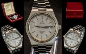 Omega Seamaster Automatic Cosmic 2000 Stainless Steel Gents Wrist Watch with day date display