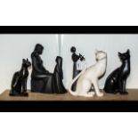 Two Black Royal Doulton Figures, Mother