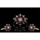 18ct Yellow Gold - Attractive Ruby and D