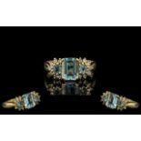 18 Ct Gold Attractive Aquamarine Diamond