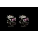 18ct White Gold Diamond Stud Earrings Ea