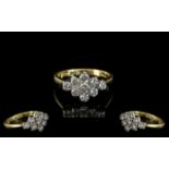 Ladies 18ct Gold Attractive Diamond Set