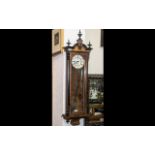 Vienna Regulator Wall Clock, Walnut Case