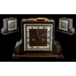 An Oak Cased Art Deco Mantle Clock with