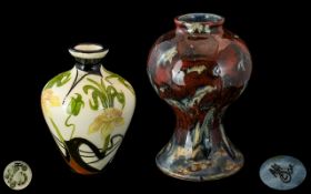 Two Black Ryden Pottery Vases, Tallest 6