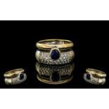 18ct Gold Bespoke Diamond and Sapphire S