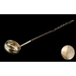 George III - Superb Sterling Silver Horn Handle and Silver Bowl Tody Ladle. Hallmark Glasgow 1820.