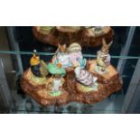 Collection of ( 5 ) Beswick Beatrix Potter Figures + A Beswick Beatrix Potter Stand, Which Fits 5