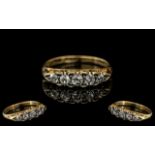 Ladies 18ct Gold Attractive 5 Stone Diamond Set Ring. Marked 18ct Gold and Dated 27-3-15 to Interior