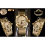 Rolex - Oyster Rolco Superb Mechanical Wind 9ct Gold - 15 Rubies Set Wrist Watch From the 1920's,