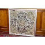 Ottorman 18th Century Large Silk Embroided Wall Hanging of Fine Quality Stitching, Picked out In