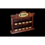 Steiff Display Case - Steiff Knopf Im Ohr Wooden Display Unit/Case built to house 10 miniature Teddy