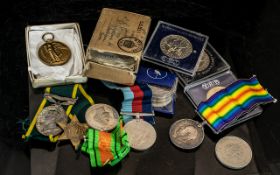 Collection of Military Family Group, to include WWI pair awarded to R 442 W Evison ABRNVR,