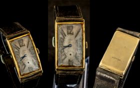 Volga - Rare Early 20th Century 18ct Gold Mechanical Wind Gents Wrist Watch. Grand Prix Medal Winner