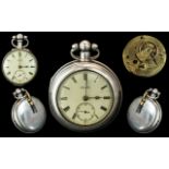 Edwardian Period Sterling Silver Pair Cased - Key wind Pocket Watch. Movement Signed John Greig of