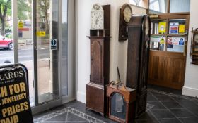 30 Hour Longcase Wooden Clock. Features Arabic Numerals, White Dial Marked' Thirsk '. False Plate