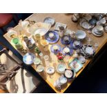 Large Collection of Misc Items. Includes Collection of Blue / White Cups & Saucers, 2 Glass Wall