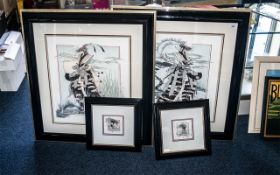 Collection of Four Limited Edition Prints, by J C G Illingworth, two large prints depicting '