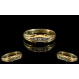 Antique Period 18ct Gold 5 Stone Diamond Set Ring, Gallery Setting. Hallmark Birmingham 1913,