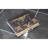Victorian Period Good Quality Leather Bound Photo Album with hand finished gold highlights to